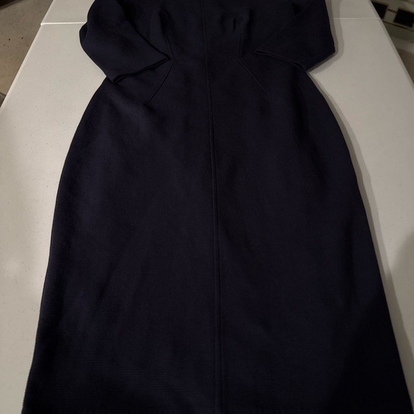 BODEN Preppy Navy Dress Ribbed Dress Size 4 Stunning Pencil - Picture 2 of 11